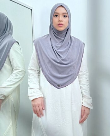 Maisa Satin Trim - Pewter Grey